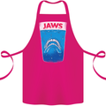 Jaws Funny Parody Dentures Skull Teeth Cotton Apron 100% Organic Pink
