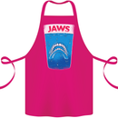 Jaws Funny Parody Dentures Skull Teeth Cotton Apron 100% Organic Pink