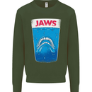 Jaws Funny Parody Dentures Skull Teeth Kids Sweatshirt Jumper Forest Green