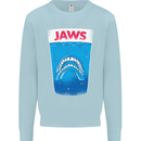 Jaws Funny Parody Dentures Skull Teeth Kids Sweatshirt Jumper Light Blue