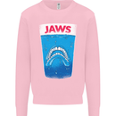 Jaws Funny Parody Dentures Skull Teeth Kids Sweatshirt Jumper Light Pink