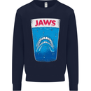 Jaws Funny Parody Dentures Skull Teeth Kids Sweatshirt Jumper Navy Blue