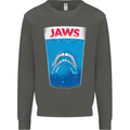 Jaws Funny Parody Dentures Skull Teeth Kids Sweatshirt Jumper Storm Grey