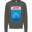 Jaws Funny Parody Dentures Skull Teeth Kids Sweatshirt Jumper Storm Grey