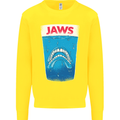Jaws Funny Parody Dentures Skull Teeth Kids Sweatshirt Jumper Yellow