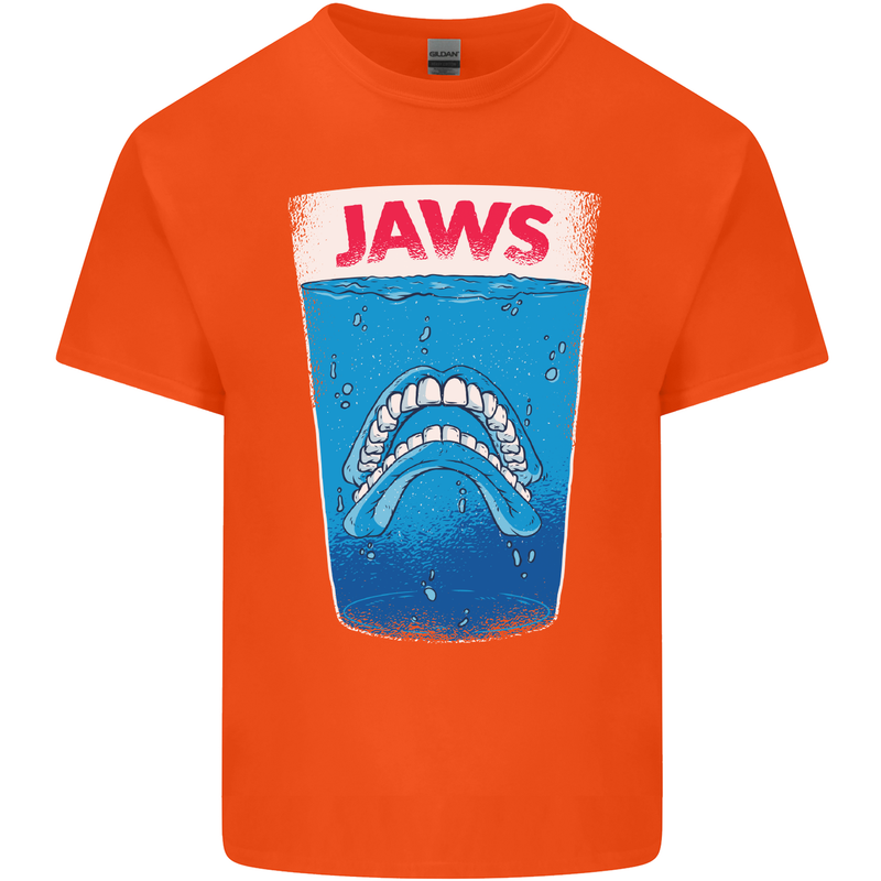Jaws Funny Parody Dentures Skull Teeth Kids T-Shirt Childrens Orange