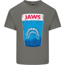 Jaws Funny Parody Dentures Skull Teeth Mens Cotton T-Shirt Tee Top Charcoal