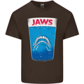 Jaws Funny Parody Dentures Skull Teeth Mens Cotton T-Shirt Tee Top Dark Chocolate