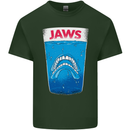 Jaws Funny Parody Dentures Skull Teeth Mens Cotton T-Shirt Tee Top Forest Green