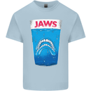 Jaws Funny Parody Dentures Skull Teeth Mens Cotton T-Shirt Tee Top Light Blue