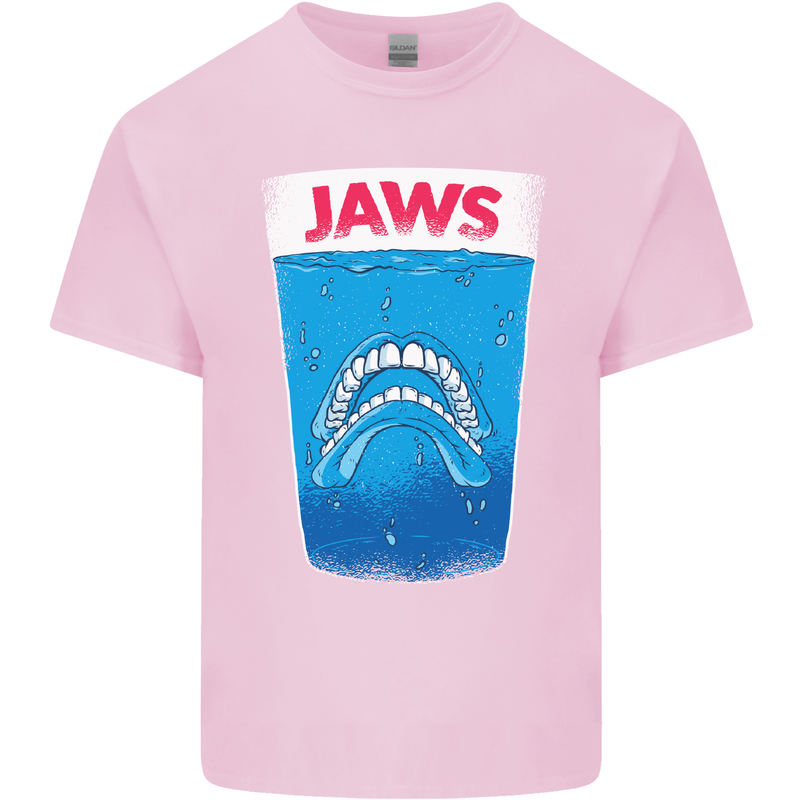 Jaws Funny Parody Dentures Skull Teeth Mens Cotton T-Shirt Tee Top Light Pink