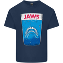 Jaws Funny Parody Dentures Skull Teeth Mens Cotton T-Shirt Tee Top Navy Blue
