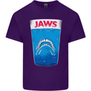 Jaws Funny Parody Dentures Skull Teeth Mens Cotton T-Shirt Tee Top Purple