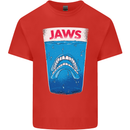 Jaws Funny Parody Dentures Skull Teeth Mens Cotton T-Shirt Tee Top Red