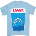 Jaws Funny Parody Dentures Skull Teeth Mens T-Shirt Cotton Gildan Light Blue