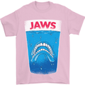 Jaws Funny Parody Dentures Skull Teeth Mens T-Shirt Cotton Gildan Light Pink