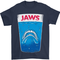 Jaws Funny Parody Dentures Skull Teeth Mens T-Shirt Cotton Gildan Navy Blue