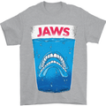 Jaws Funny Parody Dentures Skull Teeth Mens T-Shirt Cotton Gildan Sports Grey
