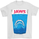 Jaws Funny Parody Dentures Skull Teeth Mens T-Shirt Cotton Gildan White