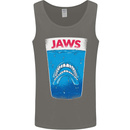 Jaws Funny Parody Dentures Skull Teeth Mens Vest Tank Top Charcoal