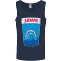 Jaws Funny Parody Dentures Skull Teeth Mens Vest Tank Top Navy Blue