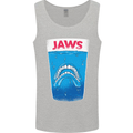Jaws Funny Parody Dentures Skull Teeth Mens Vest Tank Top Sports Grey