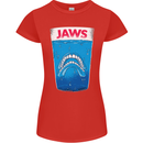 Jaws Funny Parody Dentures Skull Teeth Womens Petite Cut T-Shirt Red