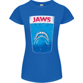 Jaws Funny Parody Dentures Skull Teeth Womens Petite Cut T-Shirt Royal Blue