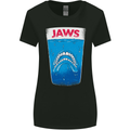 Jaws Funny Parody Dentures Skull Teeth Womens Wider Cut T-Shirt Black