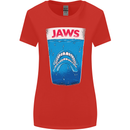 Jaws Funny Parody Dentures Skull Teeth Womens Wider Cut T-Shirt Red