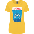 Jaws Funny Parody Dentures Skull Teeth Womens Wider Cut T-Shirt Yellow