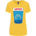 Jaws Funny Parody Dentures Skull Teeth Womens Wider Cut T-Shirt Yellow