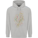 Jazz Colourful Saxophone Player Childrens Kids Hoodie Sports Grey