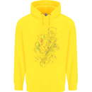 Jazz Colourful Saxophone Player Childrens Kids Hoodie Yellow