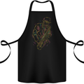 Jazz Colourful Saxophone Player Cotton Apron 100% Organic Black