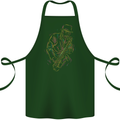 Jazz Colourful Saxophone Player Cotton Apron 100% Organic Forest Green