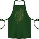 Jazz Colourful Saxophone Player Cotton Apron 100% Organic Forest Green