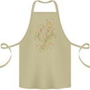 Jazz Colourful Saxophone Player Cotton Apron 100% Organic Khaki