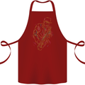 Jazz Colourful Saxophone Player Cotton Apron 100% Organic Maroon