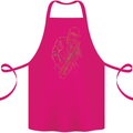 Jazz Colourful Saxophone Player Cotton Apron 100% Organic Pink