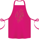 Jazz Colourful Saxophone Player Cotton Apron 100% Organic Pink
