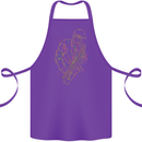 Jazz Colourful Saxophone Player Cotton Apron 100% Organic Purple