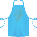 Jazz Colourful Saxophone Player Cotton Apron 100% Organic Turquoise