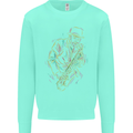 Jazz Colourful Saxophone Player Kids Sweatshirt Jumper Peppermint