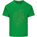 Jazz Colourful Saxophone Player Kids T-Shirt Childrens Irish Green