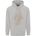 Jazz Colourful Saxophone Player Mens 80% Cotton Hoodie Sports Grey