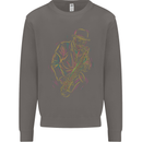 Jazz Colourful Saxophone Player Mens Sweatshirt Jumper Charcoal