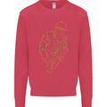 Jazz Colourful Saxophone Player Mens Sweatshirt Jumper Heliconia