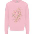 Jazz Colourful Saxophone Player Mens Sweatshirt Jumper Light Pink