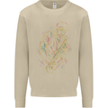 Jazz Colourful Saxophone Player Mens Sweatshirt Jumper Sand